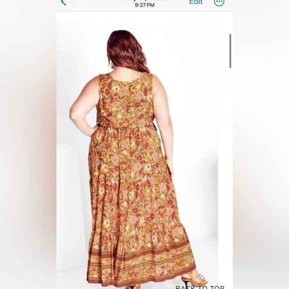 Seashore Maxi Border Dress - peach - Picture 2 of 6